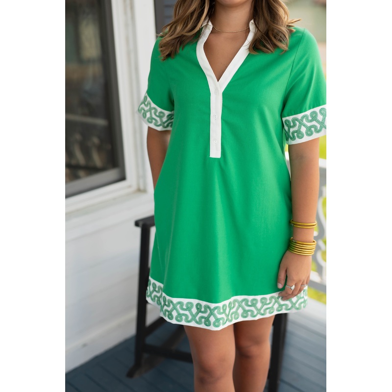 The Willow Lane Dress in Green