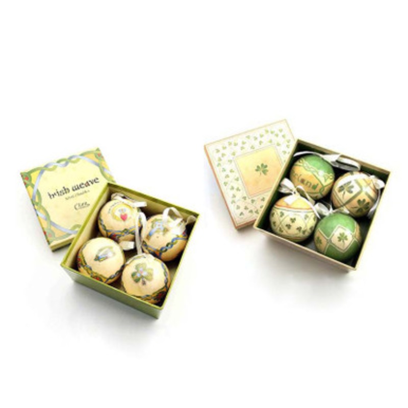 Irish Christmas Ornaments – Baubles set of 2 boxes