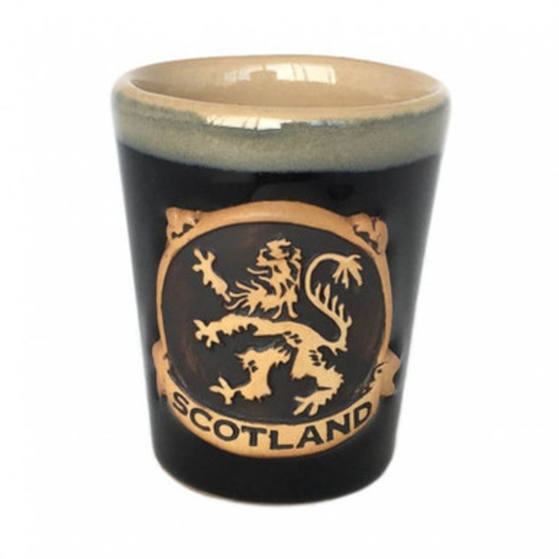 Lion Rampant Scottish Pottery Shot Cups