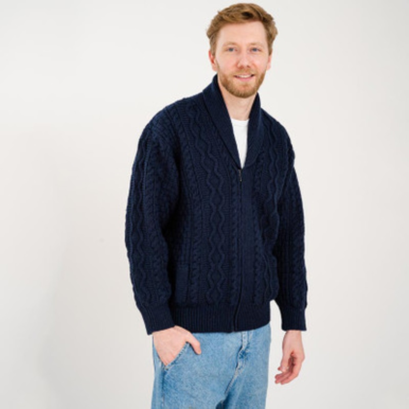 Men’s Irish Half Zip Cardigan