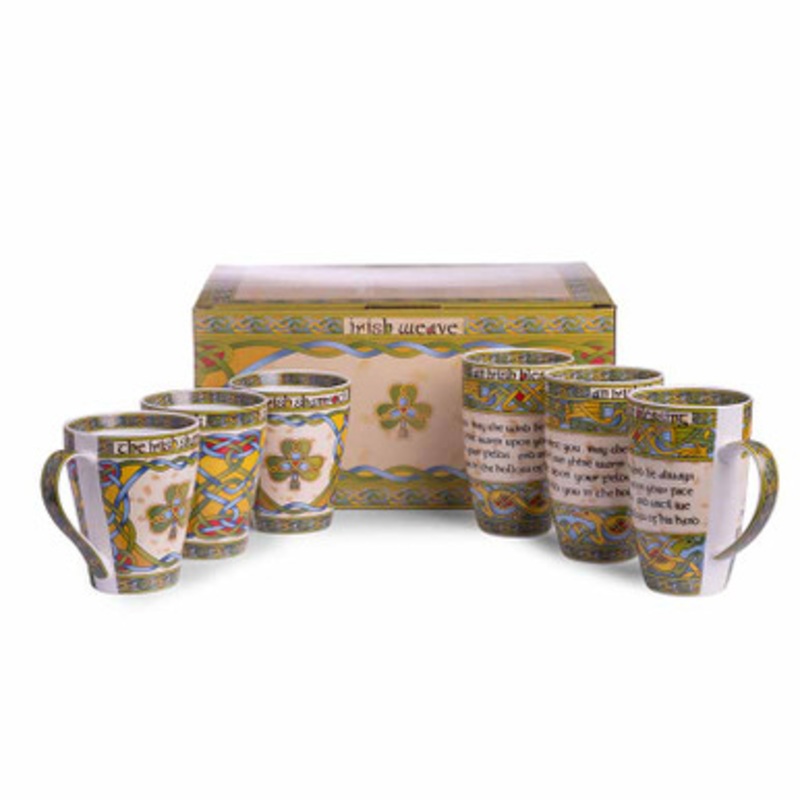 Irish Blessing and Shamrock Cup Sets