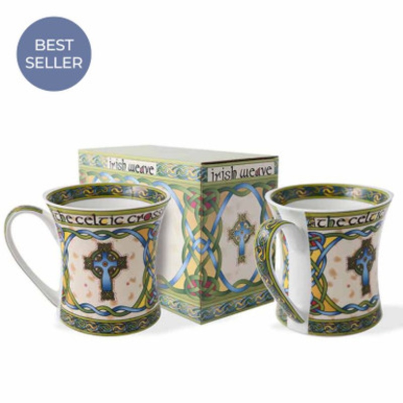 Irish Celtic High Cross Mug Set