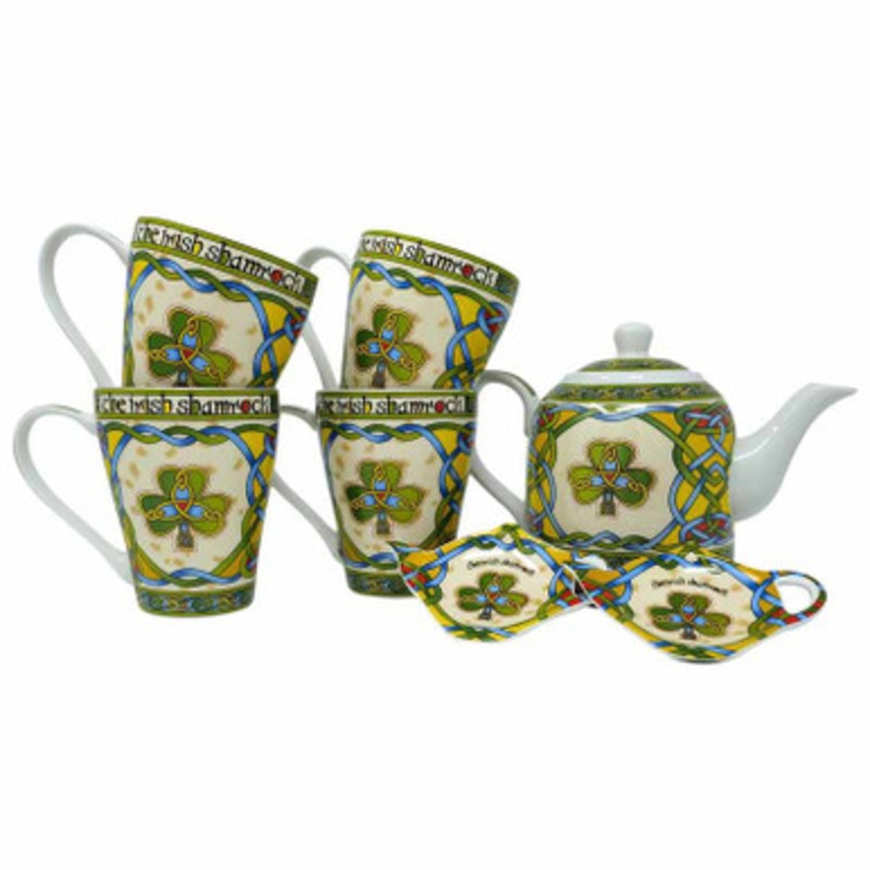 Irish Shamrock Tea Set