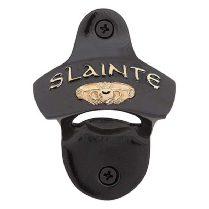 Irish Wall Mounted Bottle Opener Slainte Claddagh