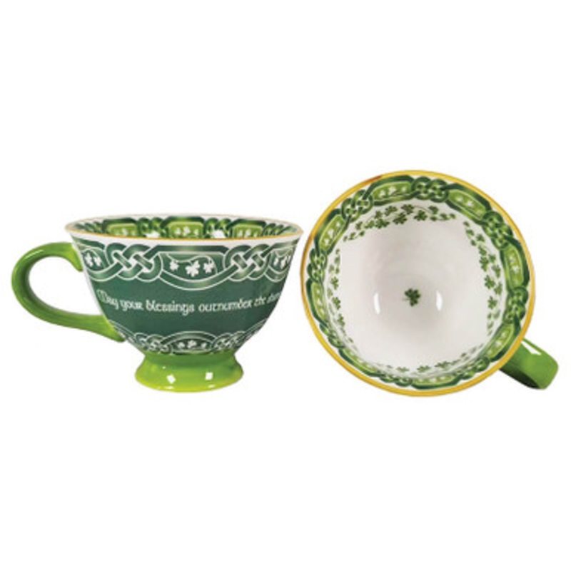 Shamrock Irish Blessing Latte Cup