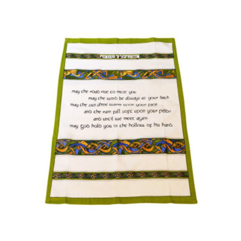Tea Towel Irish Blessing-Irish Weave