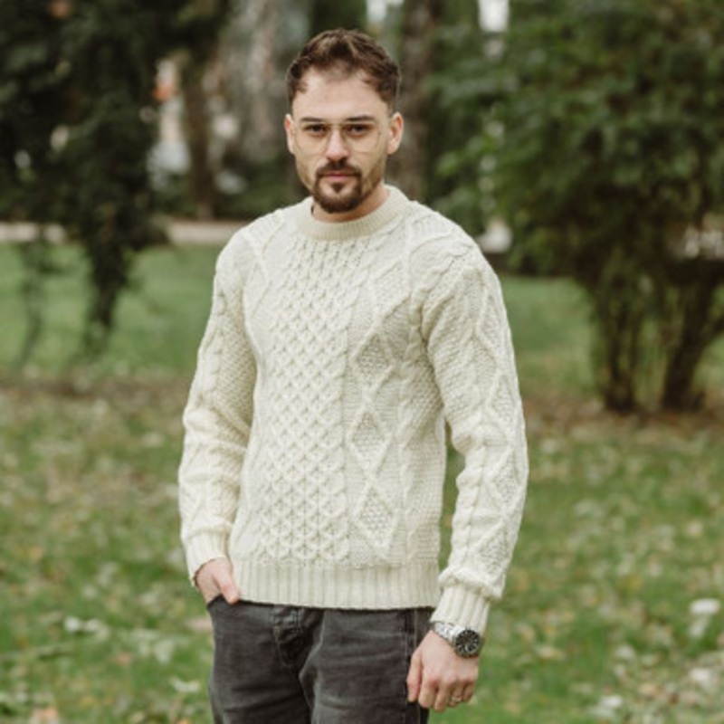 Men’s Heavyweight Traditional Fisherman Wool Sweater