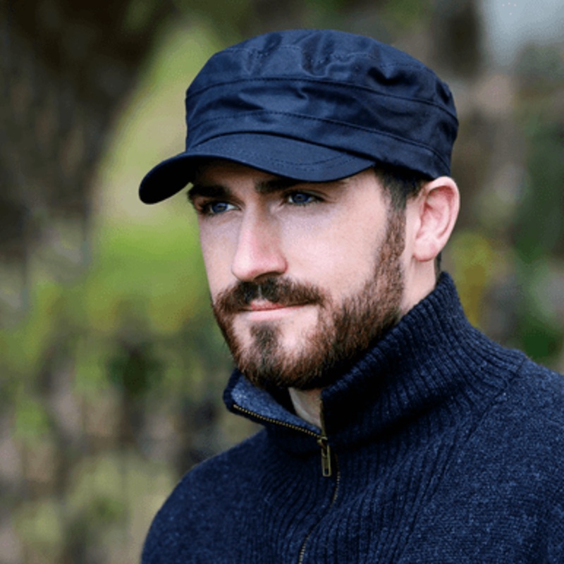 Mucros Weavers Irish Fishermans Cap Black