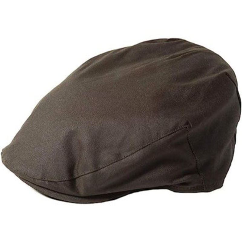 Olive Wax Cotton Men’s Flat Cap