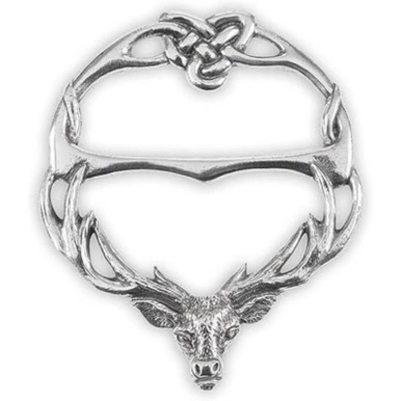 Scottish Stag Pewter Scarf Ring