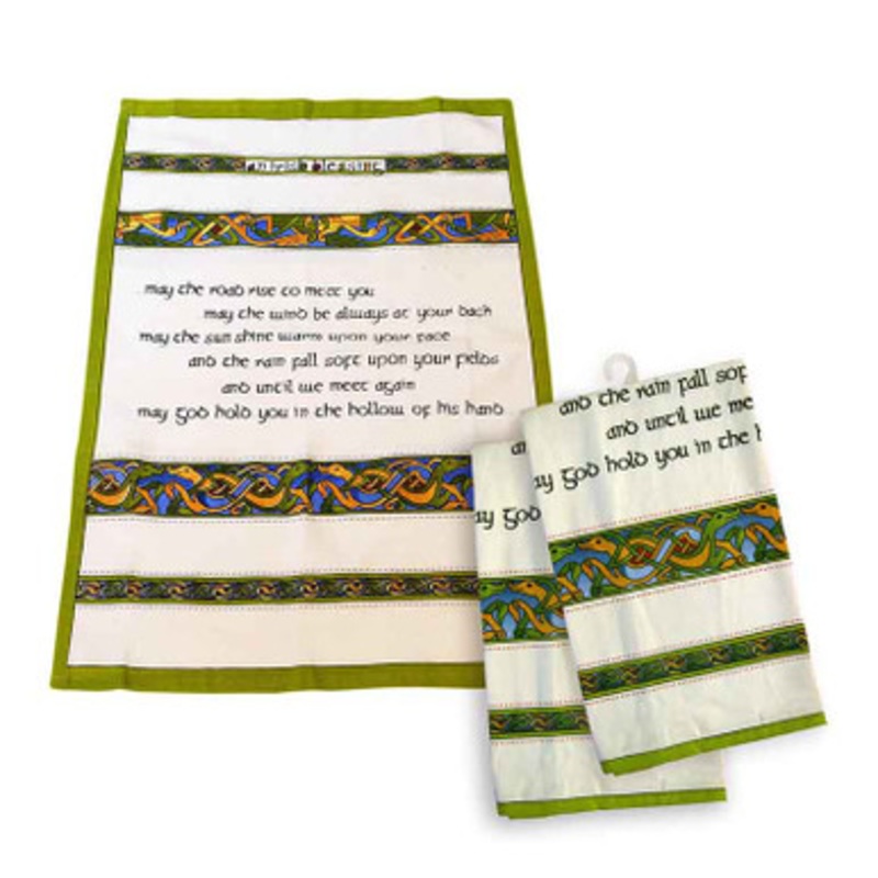 Set of 2 Tea Towels Irish Blessing – Irish Weave