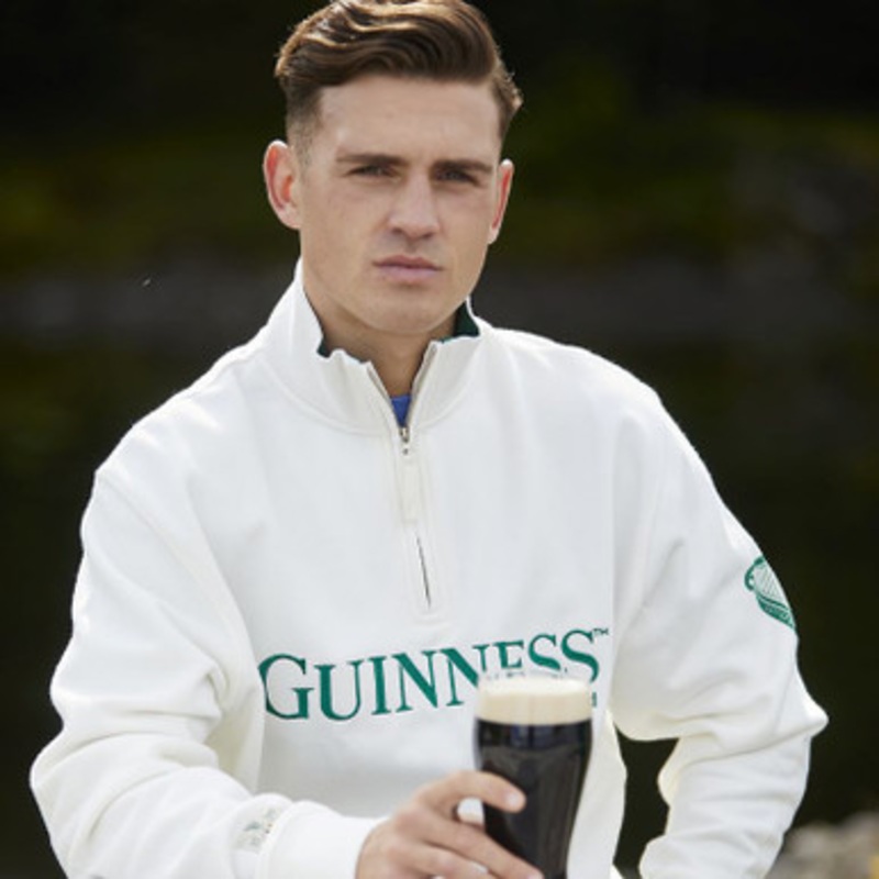 White Guinness Half Zip Men’s Shirt