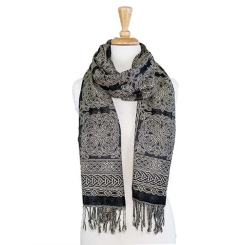 Black Trinity Knot Ladies Scarf