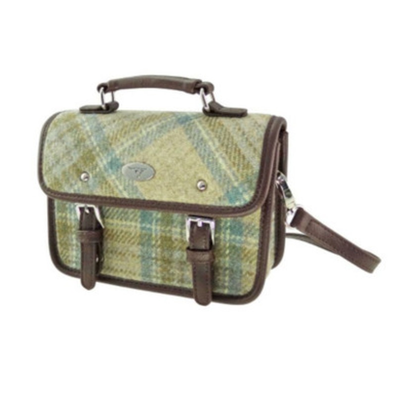 Handmade Harris Tweed Bervie Tartan Satchel