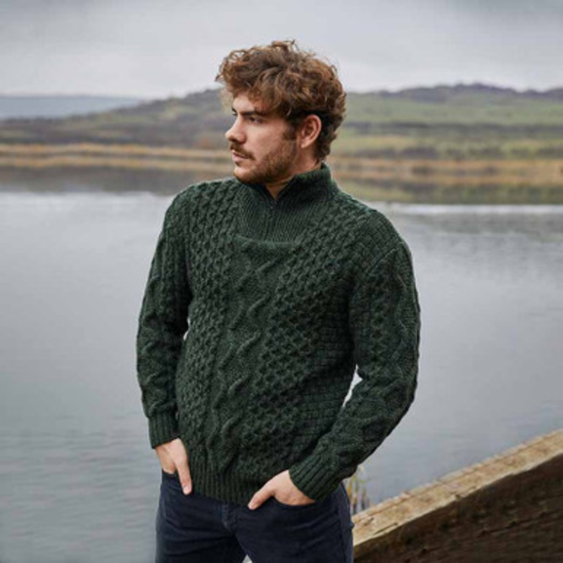 Men’s Half Zip Troyer Sweater