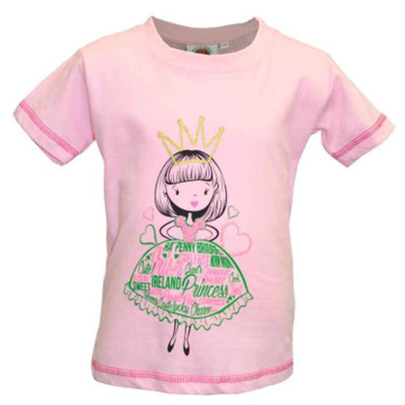 Pink Princess Girl Kids T-Shirt