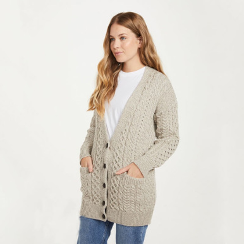 Women’s Long Aran Knit Cardigan