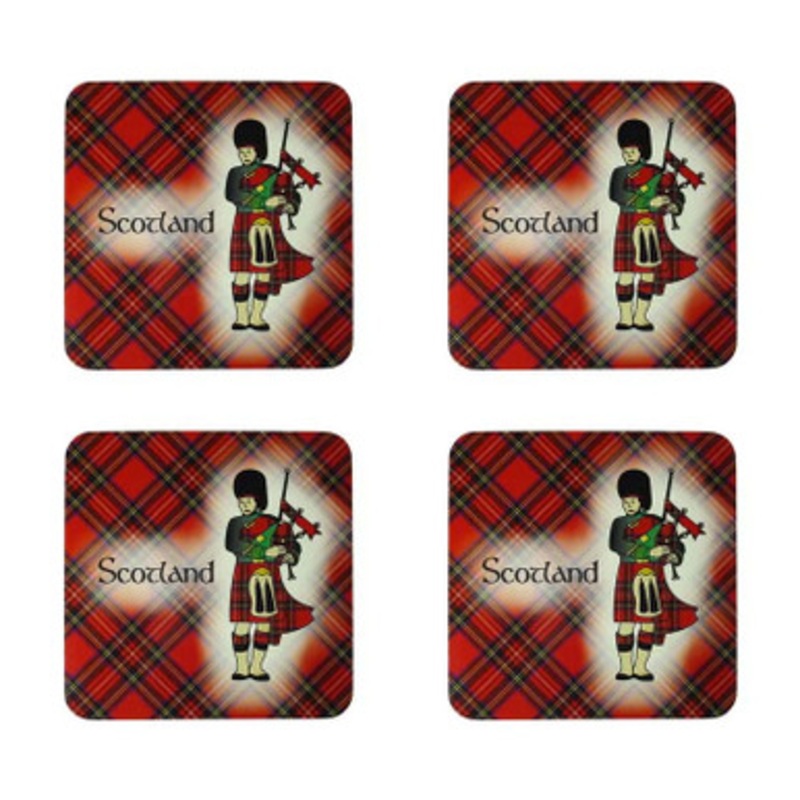 Scottish Piper Coaster Set of 4