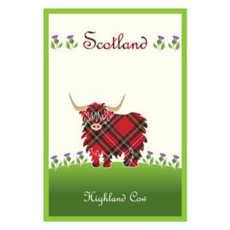 Highland Cow Scottish Single Tea Towel
