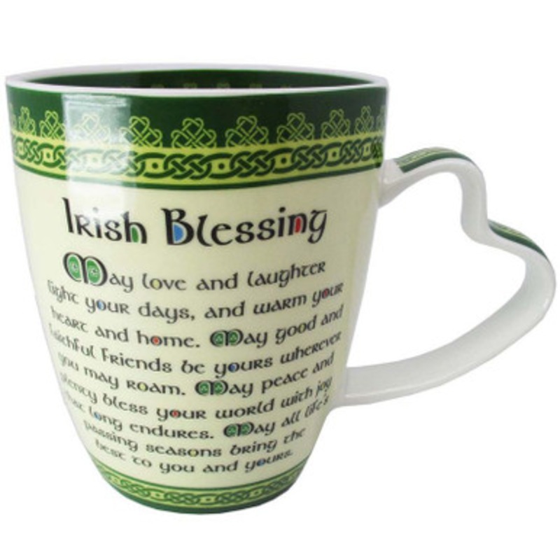 Irish Blessing Mug With Heart Handle