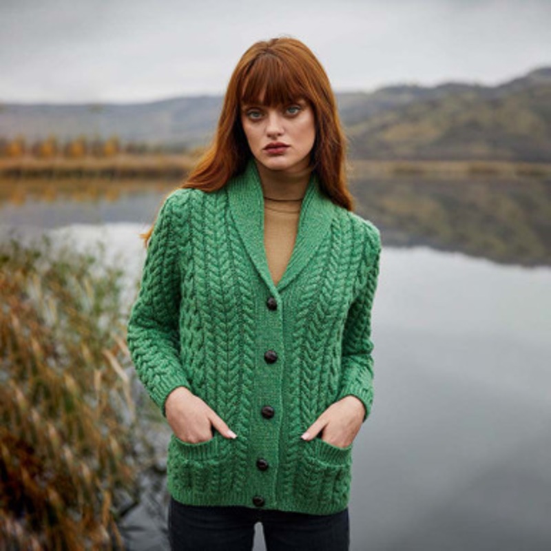 Irish V Neck Shawl Women’s Cardigan