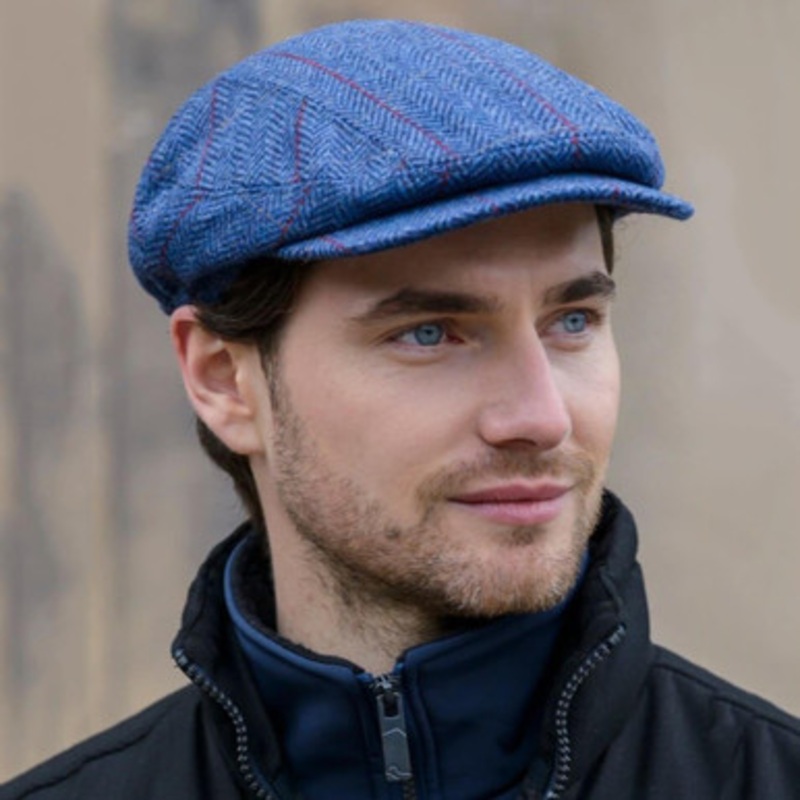 Mucros Weavers Trinity Blue Tweed Flat Cap