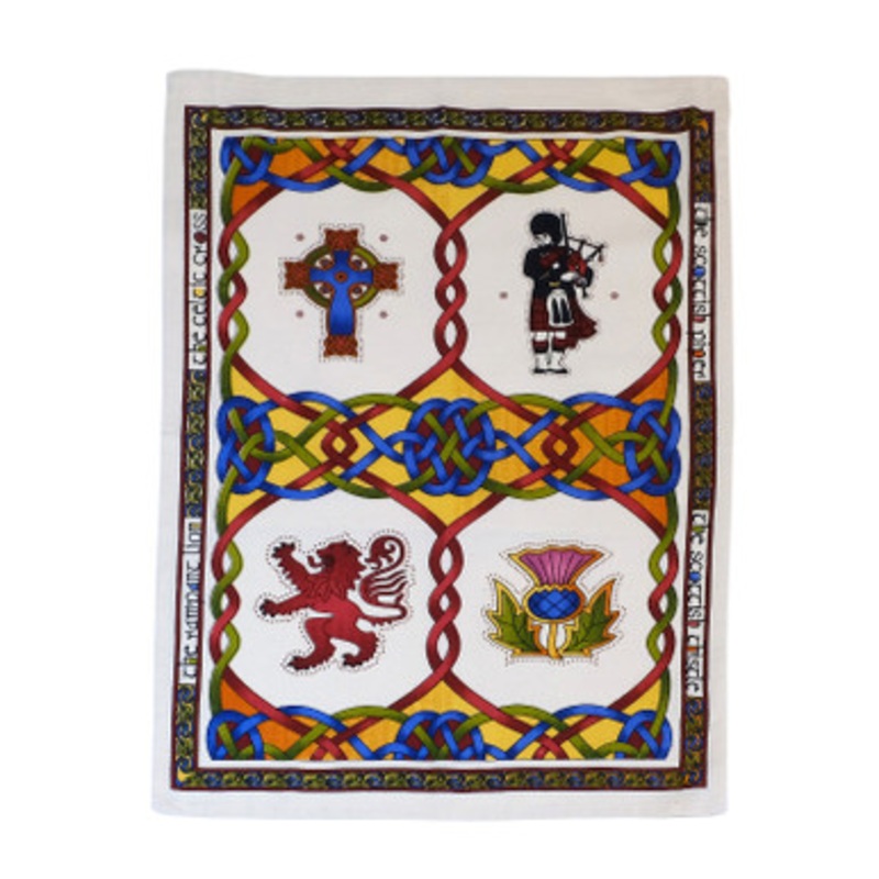 Scottish Emblems Single Tea Towel Set