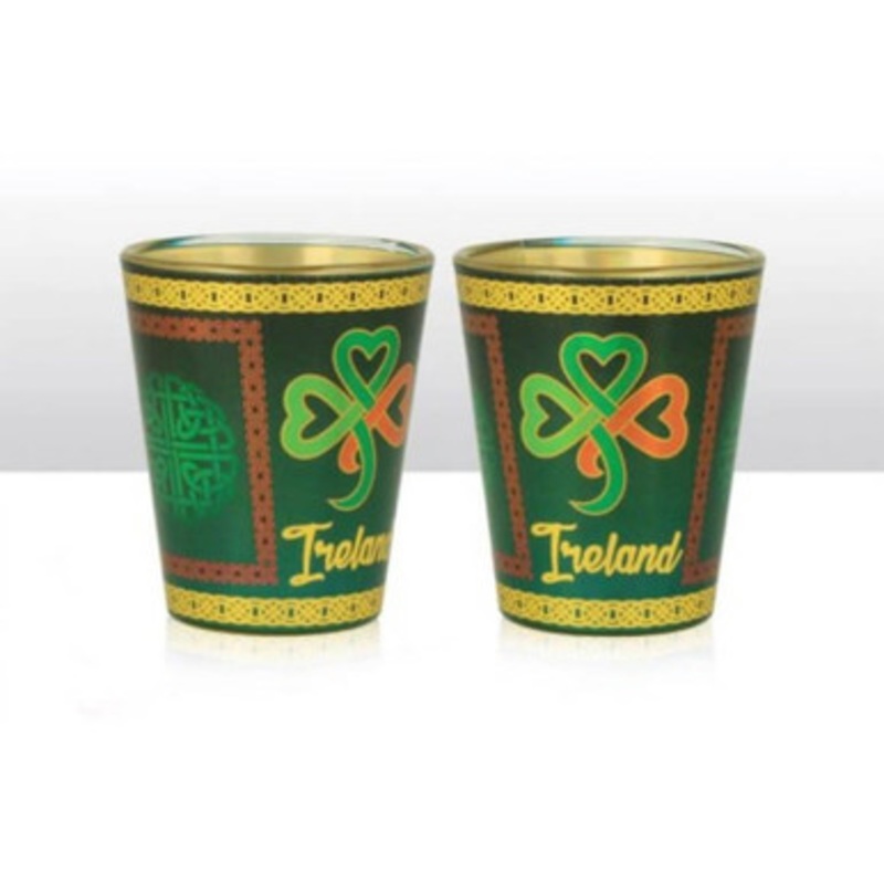 Shamrock Foil Shot Glass
