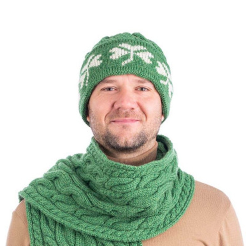 Shamrock Men’s Cable Knit Irish Wool Hat