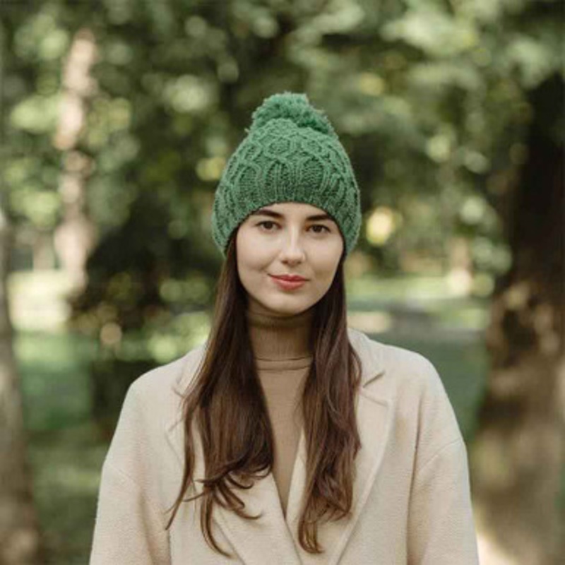 Women’s Irish Cable Knit Beanie Hat