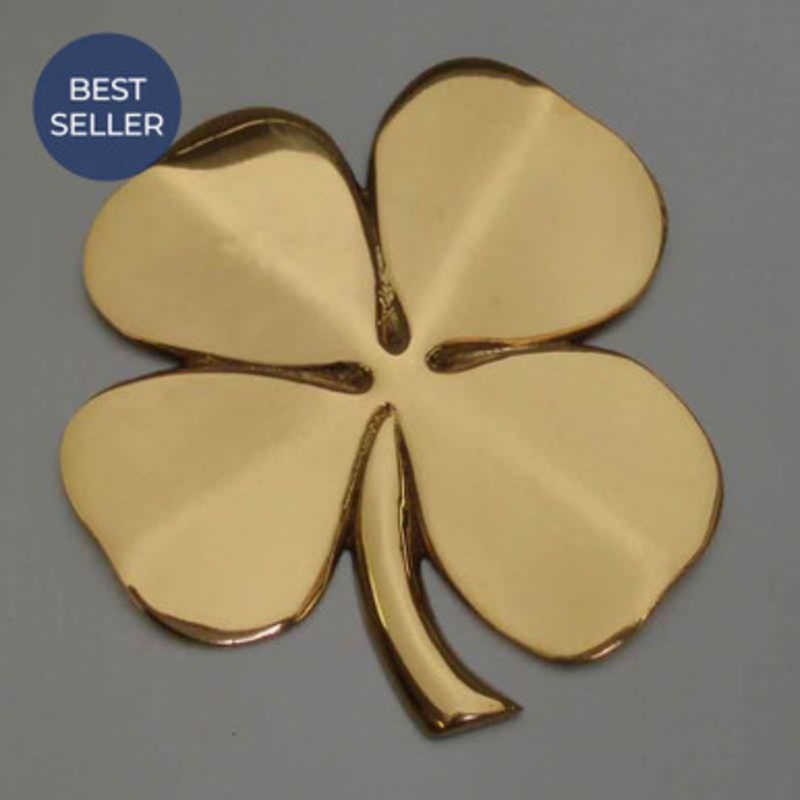 Four Leaf Clover Irish Wall Hanging with Embossed Blessing
