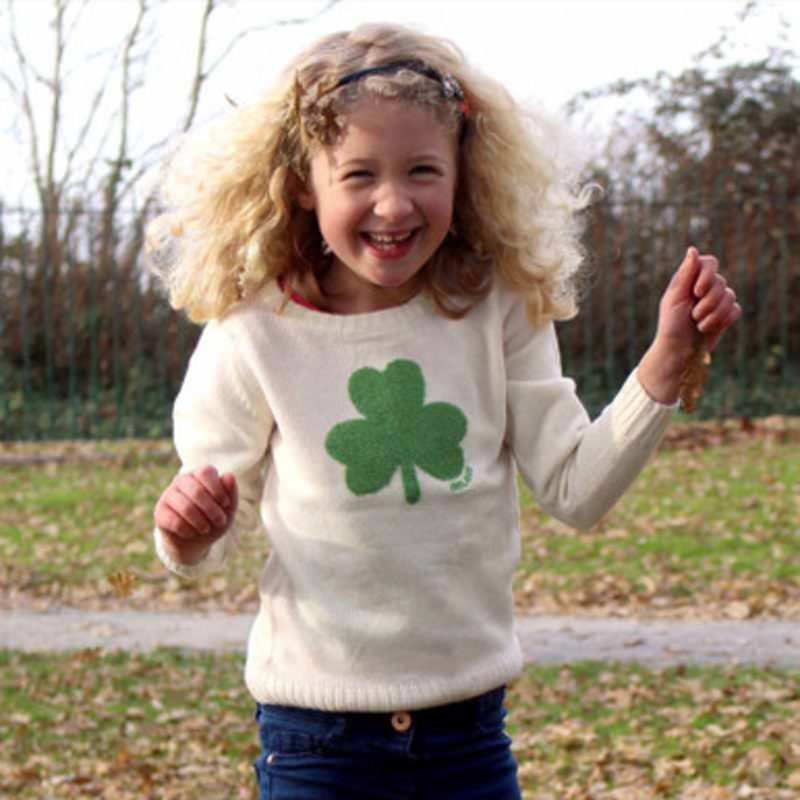Ireland Green Shamrock Kids Sweater