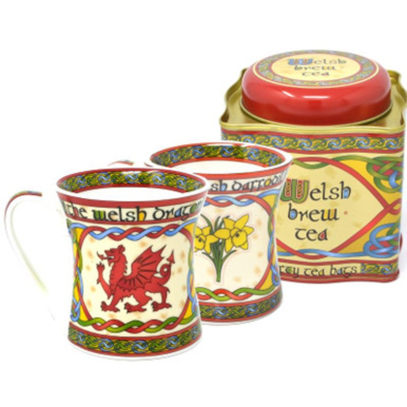 Welsh Set with 2 Cups and Tea
