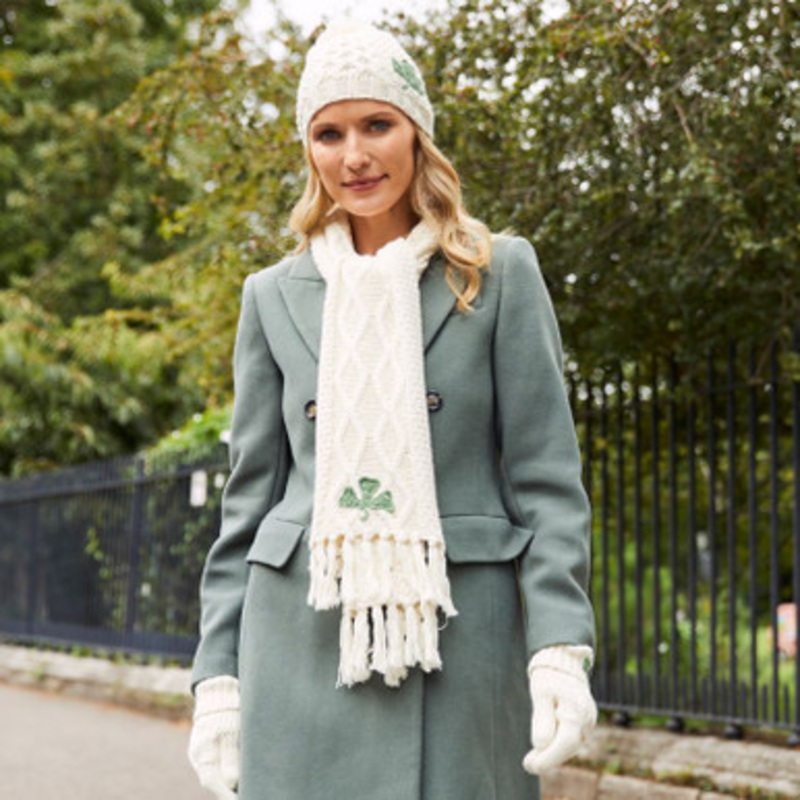 Women’s Irish Shamrock Knit Gloves
