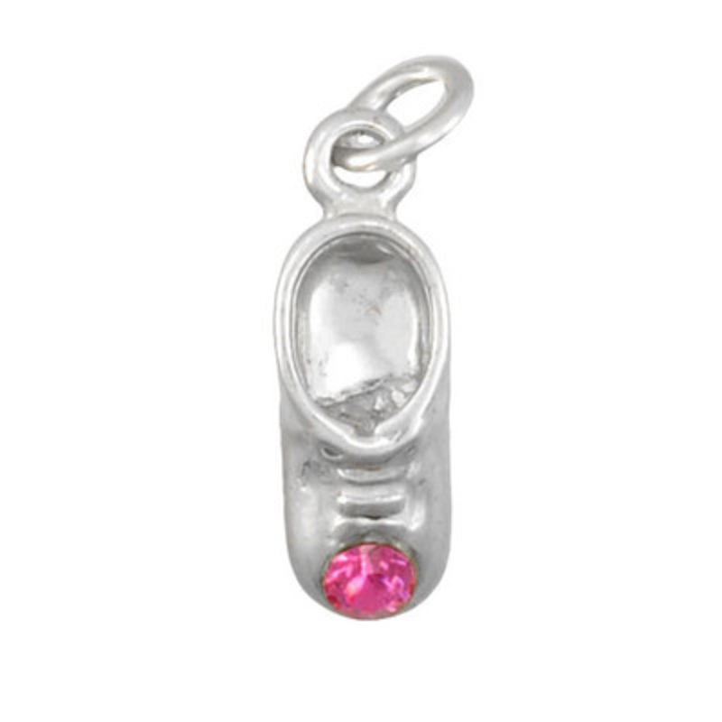 Baby Shoe with Birthstone Charm