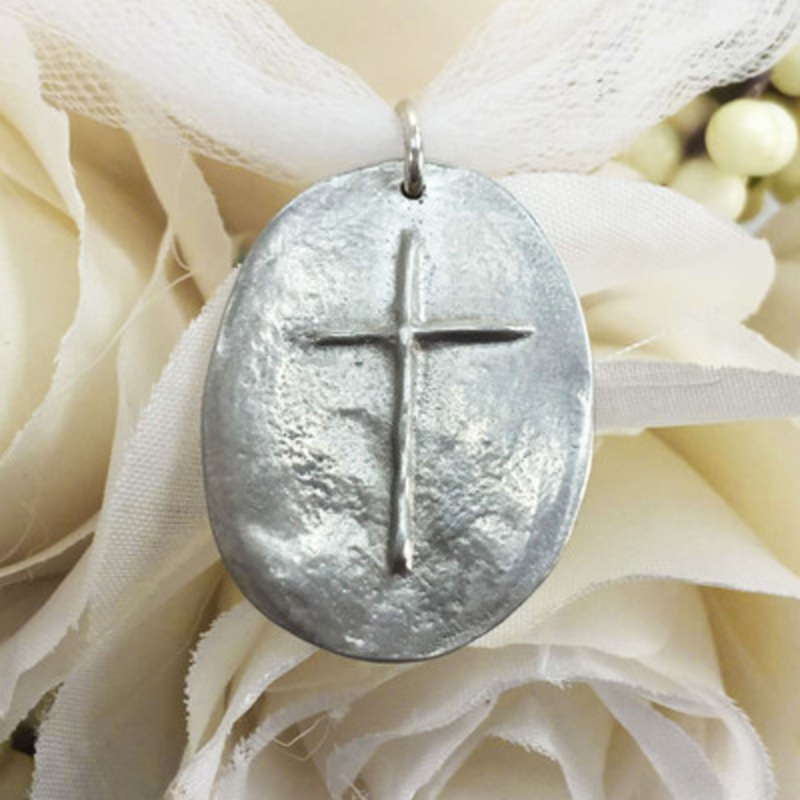 Bouquet Charm Handwriting Faith Oval