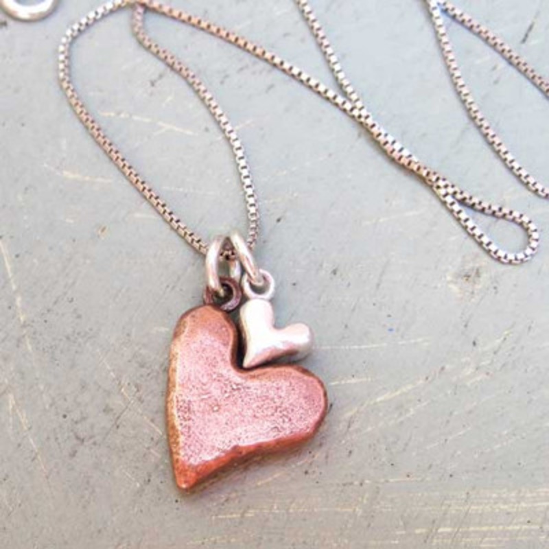 Chunky Nesting Hearts Necklace