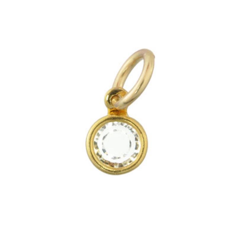 Classic Swarovski Birthstone in Gold- April