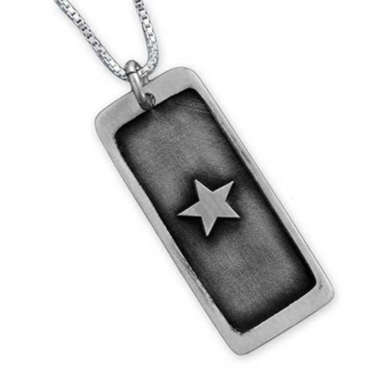 Etched Service Flag Necklace