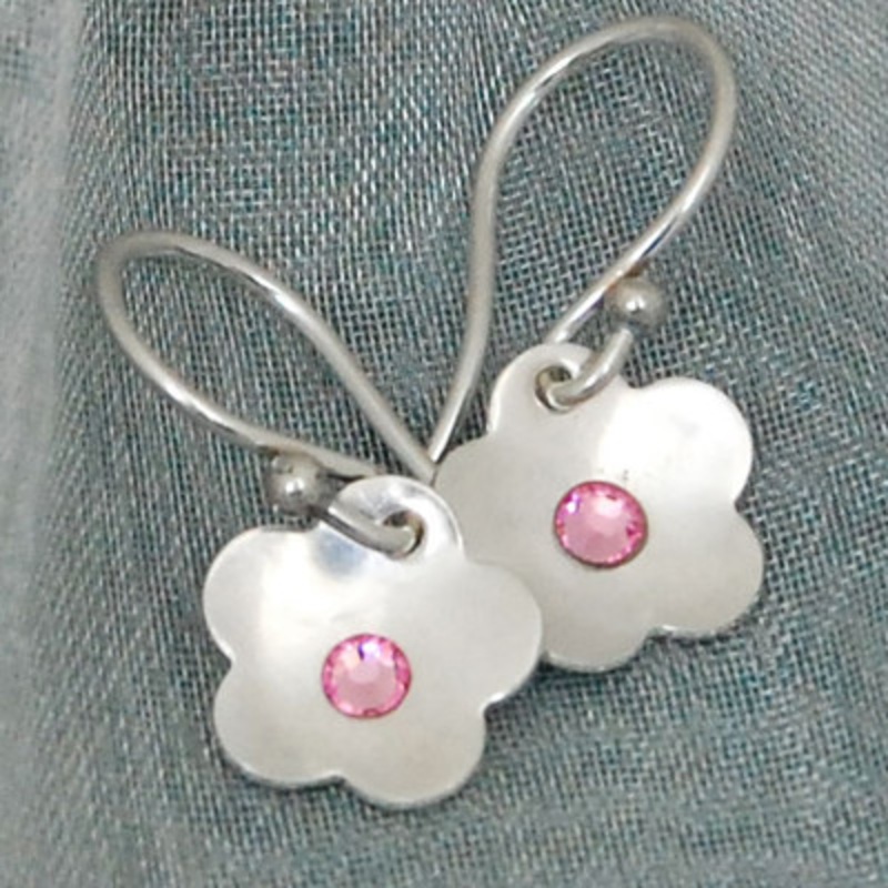 Flower Birthstone Earrings