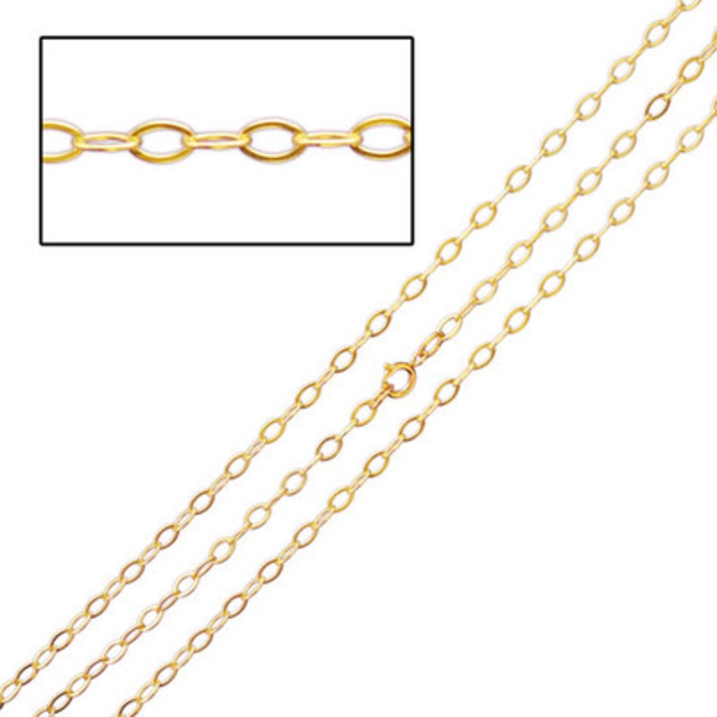 Gold Flat Cable Chain