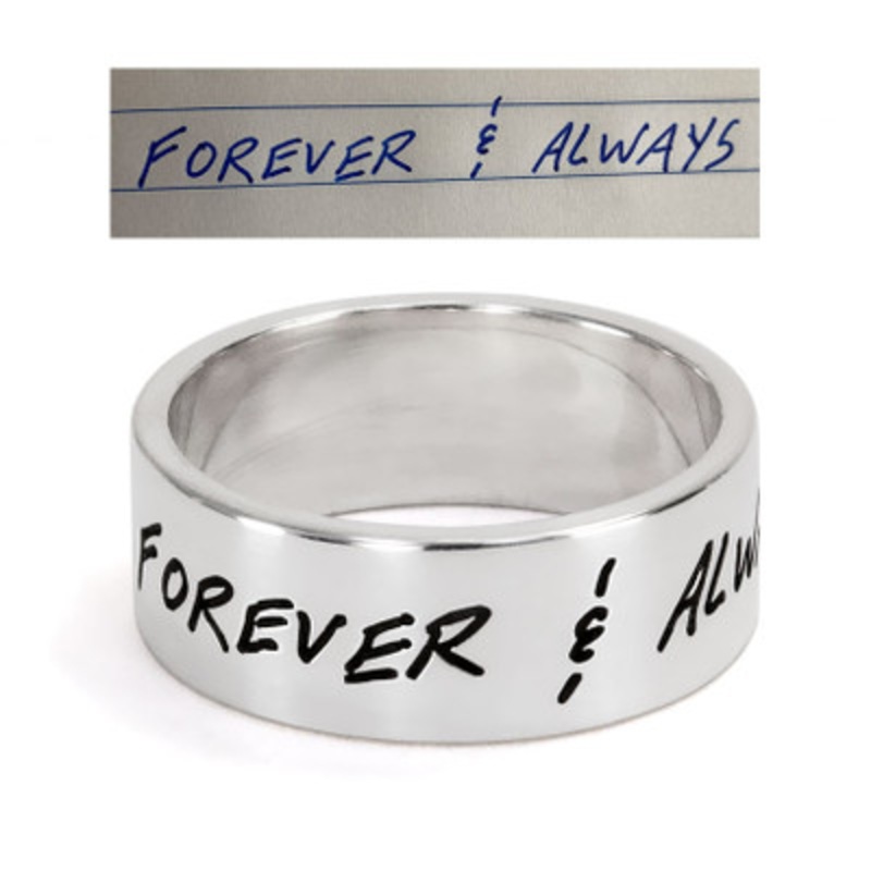 Handwriting Ring Made with Your Handwriting – Unisex
