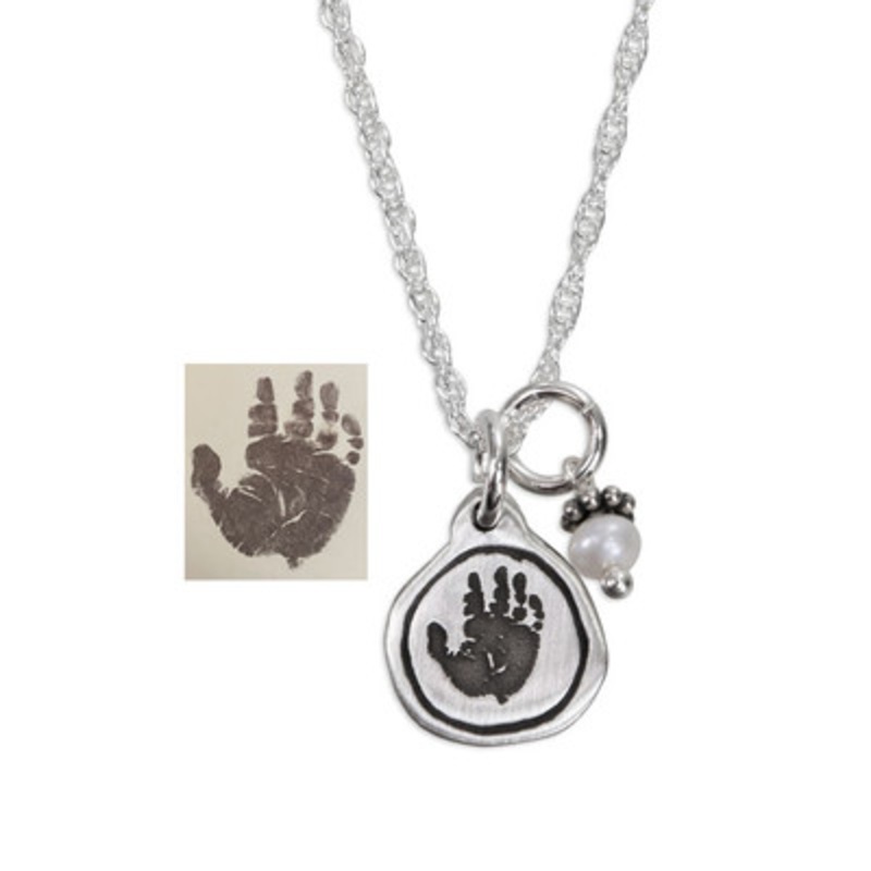 Mini Framed Charm with your Baby’s Hand or Foot Print
