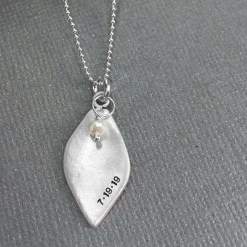 Personalized Leaf Necklace