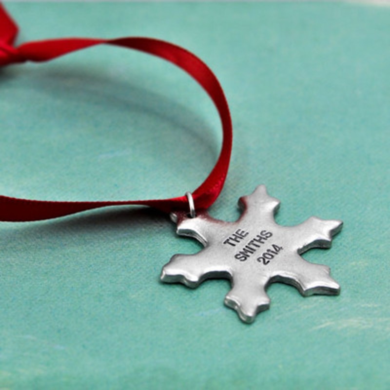 Personalized Small Snowflake Ornament