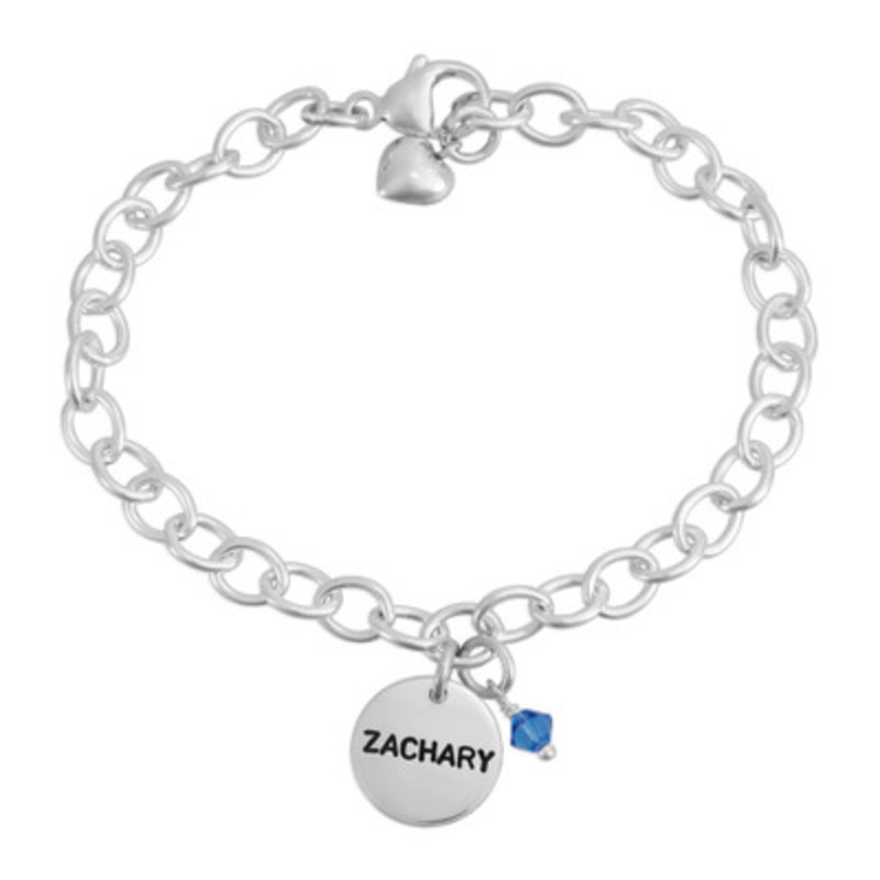 Sterling Circles Charm Bracelet