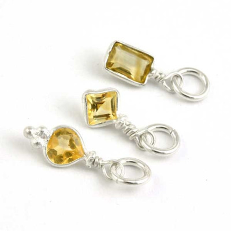 Sterling Wrapped Stone – Citrine Crystal (Nov)