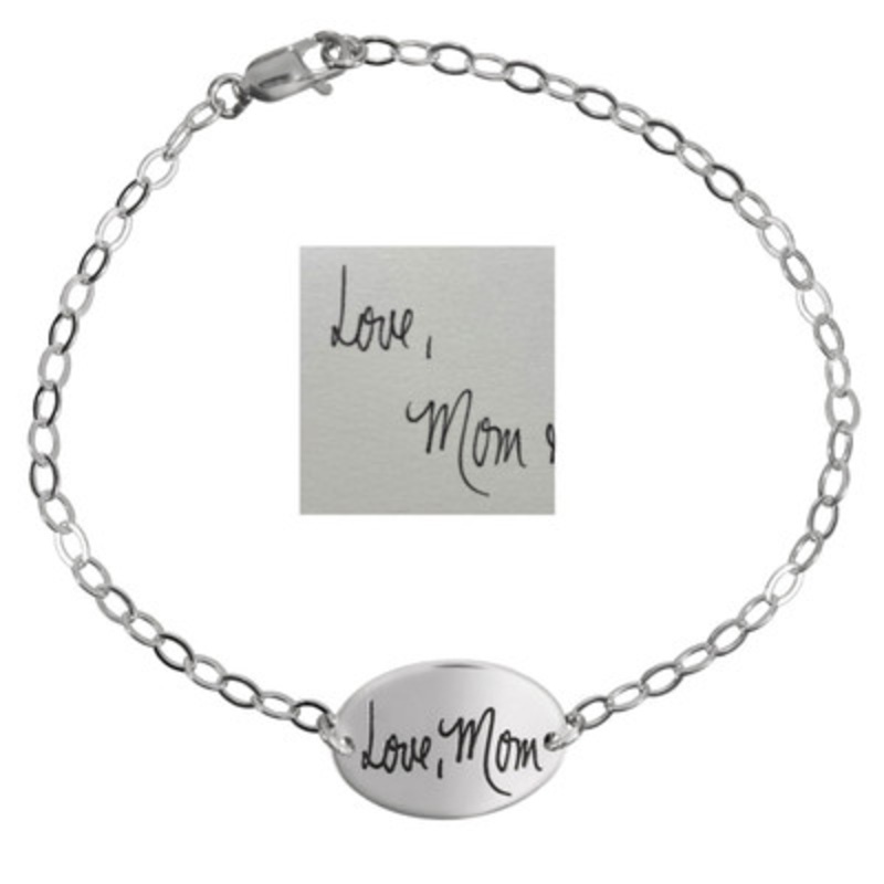 Sweet Oval Handwriting Bracelet