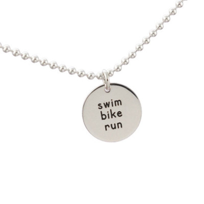 Swim Bike Run Triathalon Necklace