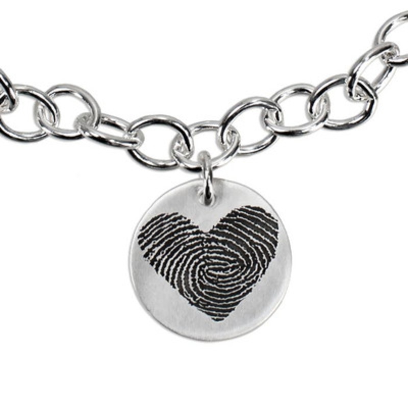 Custom Fingerprint Charm Bracelet